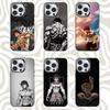 Baki Anime H-Hanma Handyhülle Für iPhone 16,15,14,13,12,11,Mini,Pro,SE,MAX Schwarz Matt Stoßfeste Hülle