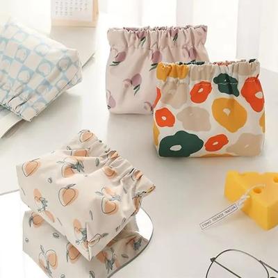 Mini Kozmetik Çantası Baskılı Makyaj Çantası Kadın Hijyenik Ped Saklama Kutusu Taşınabilir Bozuk Para Kesesi Çeşitli Eşya Çantası Kredi Kartı Tutucu