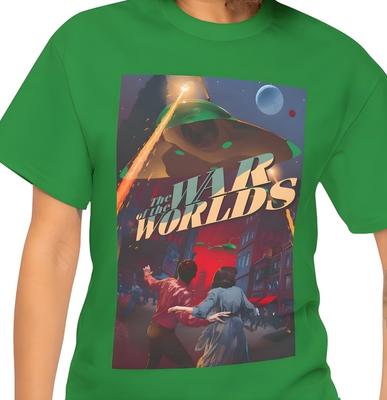 De oorlog van de werelden (1953) T-shirt Sci-Fi Mars H. G. Wells Aliens Alien