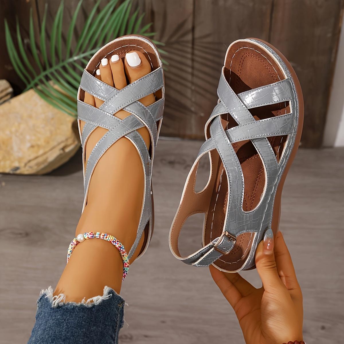 

Women s Bohemian Style Wedge Sandals 2026 Summer Lightweight Thick Sole Platform Sandals Woman Plus Size 43 Non-slip Beach Shoes 43