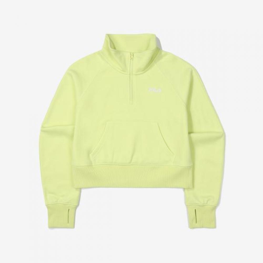 Fila Stretch Fleece Half Zip Sweatshirt yellow/95