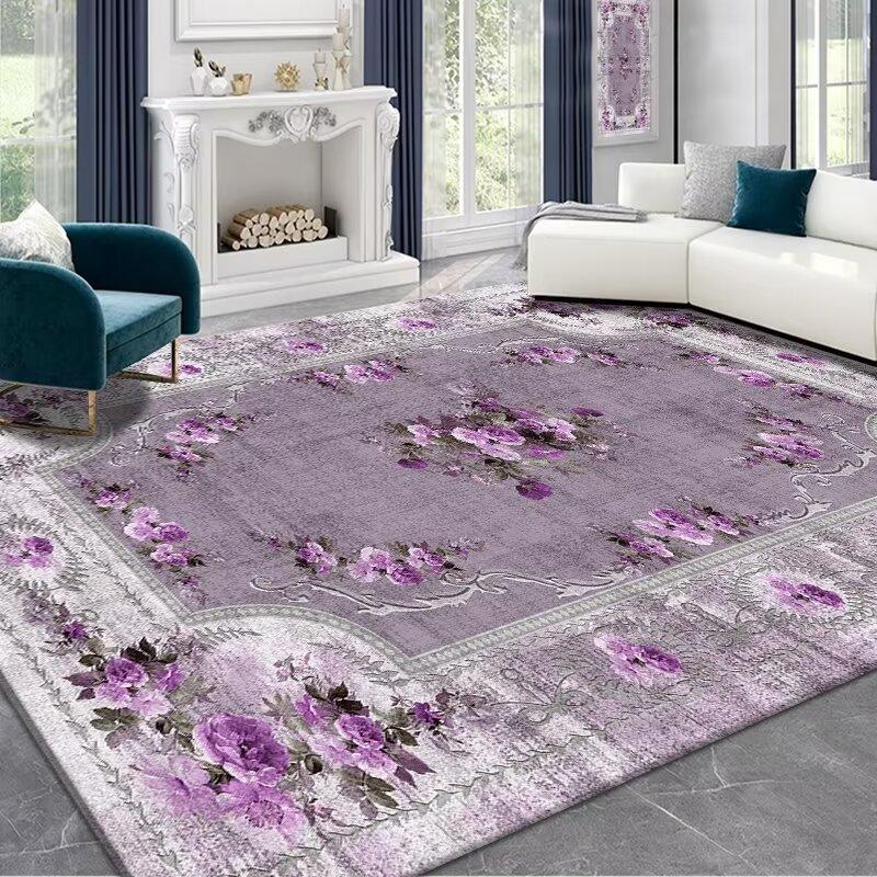Tappeto Antiscivolo di Alta Gamma per Soggiorno Europeo Rosa Morbido Decorazione per la Casa Tappeto per Comodino in Camera da Letto Facile da Pulire Tappetino per Pavimento del Bagno Morbido