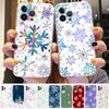 Christmas Snowflakes Phone Case For IPhone 15 8 7 6 6S Plus X SE 2020 XR XS 14 11 12 13 Mini Pro Max Mobile Case