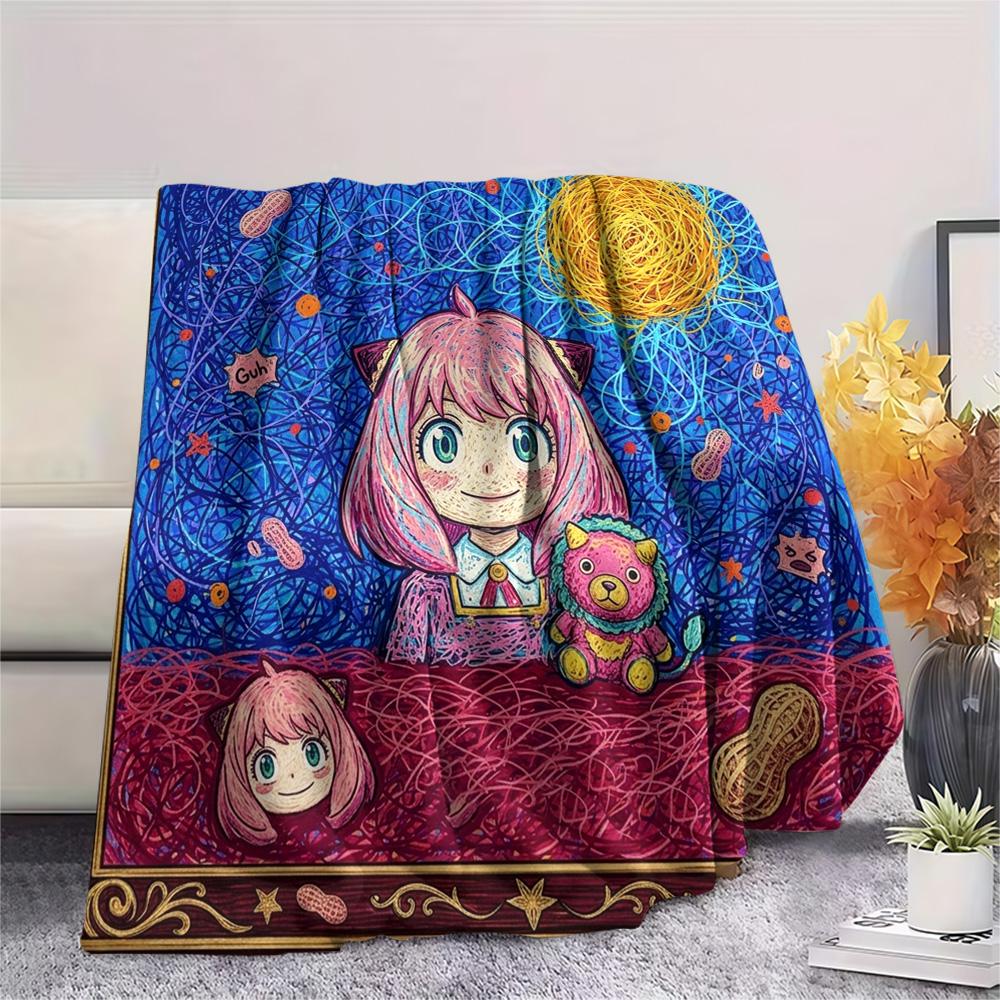 Anya Forger Print Flannel Blanket, Ultra Soft High Quality All Seasons Warm Throw, Home Decor Cozy Blanket, Perfect Christmas Gift
