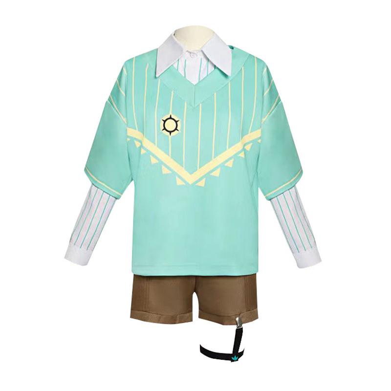 

Венди Импакт Геншин Праздничная Повседневная Одежда Ролевая Одежда Украшение Грудь Short Sleeve Suit,XXL