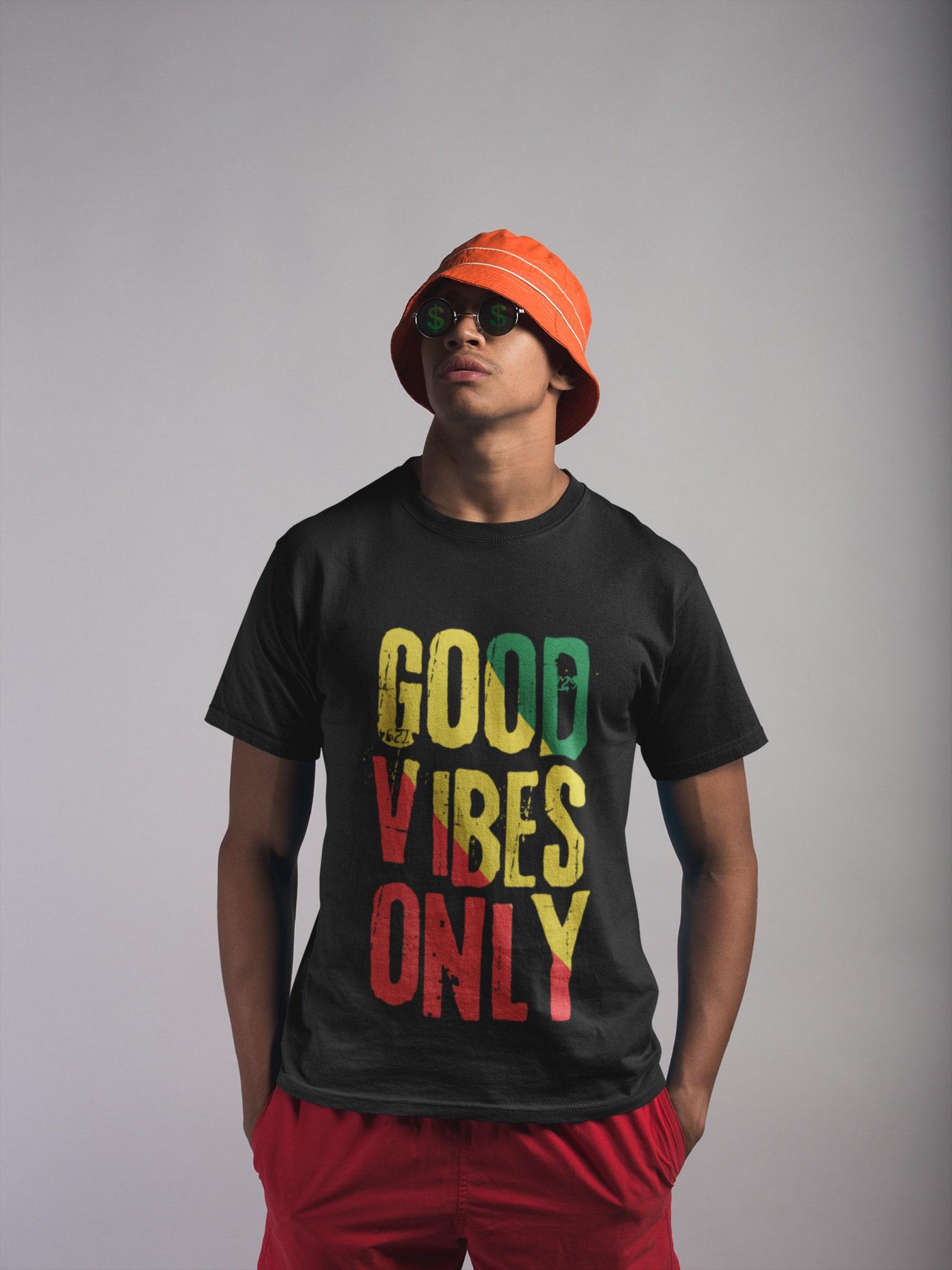 Rasta Good Vibes Only T-Shirt: Unisex Jersey Tee 3XL