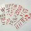 30 Pcs Halloween Face Tattoo Stickers Realistic Spider Web Bleeding Scar Design Easy Remove for Cosplay Masquerade Party