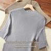 Xuezhongfei Women's Seamless 100% Merino Wool Half-High Neck Sweater