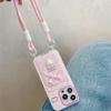 The New Pink Bow-Tied Love Phone Case With Lashing Available For The iPhone 15 14 13 12 11 Pro Max Creative Girl Phone Case