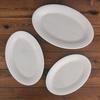 Pure White Ceramic Oval Fish Plate - 14/16/18 Inch - Ideal for Steamed Fish, Vegetables - Perfect for Home, Hotel, or Restaurant Use