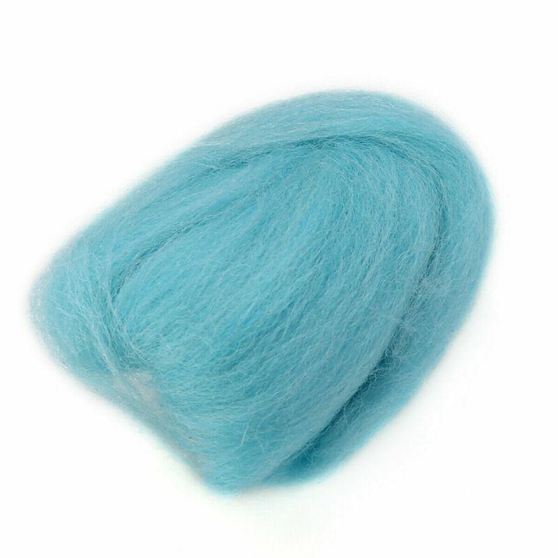 Multi Color Wool Felt Fibre for DIY Doll Needle Felting Wool Hand Spinning Needlework Raw Wool Roving