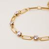 Youthway Minimalist Women Bracelet  Gold Color Plated Stainless Steel Round White Zirconia Tennis Chain Jewelry Gift
