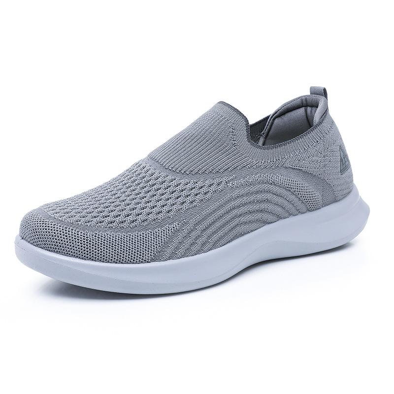 

Мужские повседневные кроссовки, нескользящие дышащие мокасины, трикотажные сетчатые кроссовки для ходьбы и бега для мужчин, легкие кроссовки для тенниса, удобные кроссовки для бега 44
