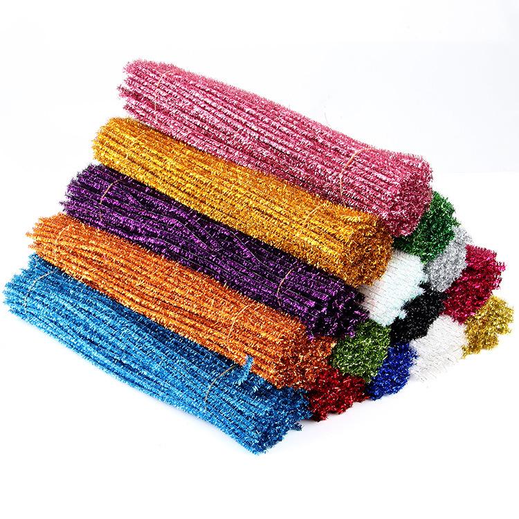 Ten-Color Glitter Chenille Stems: DIY Christmas Crafts and Children's Handicrafts
