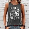 Top Vest, Sleeveless Halter Top Loose Base Vest