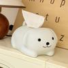 Decorative Little Dog Tissue Storage Box Figure Model Little White Dog Model Toy  Home Decoration