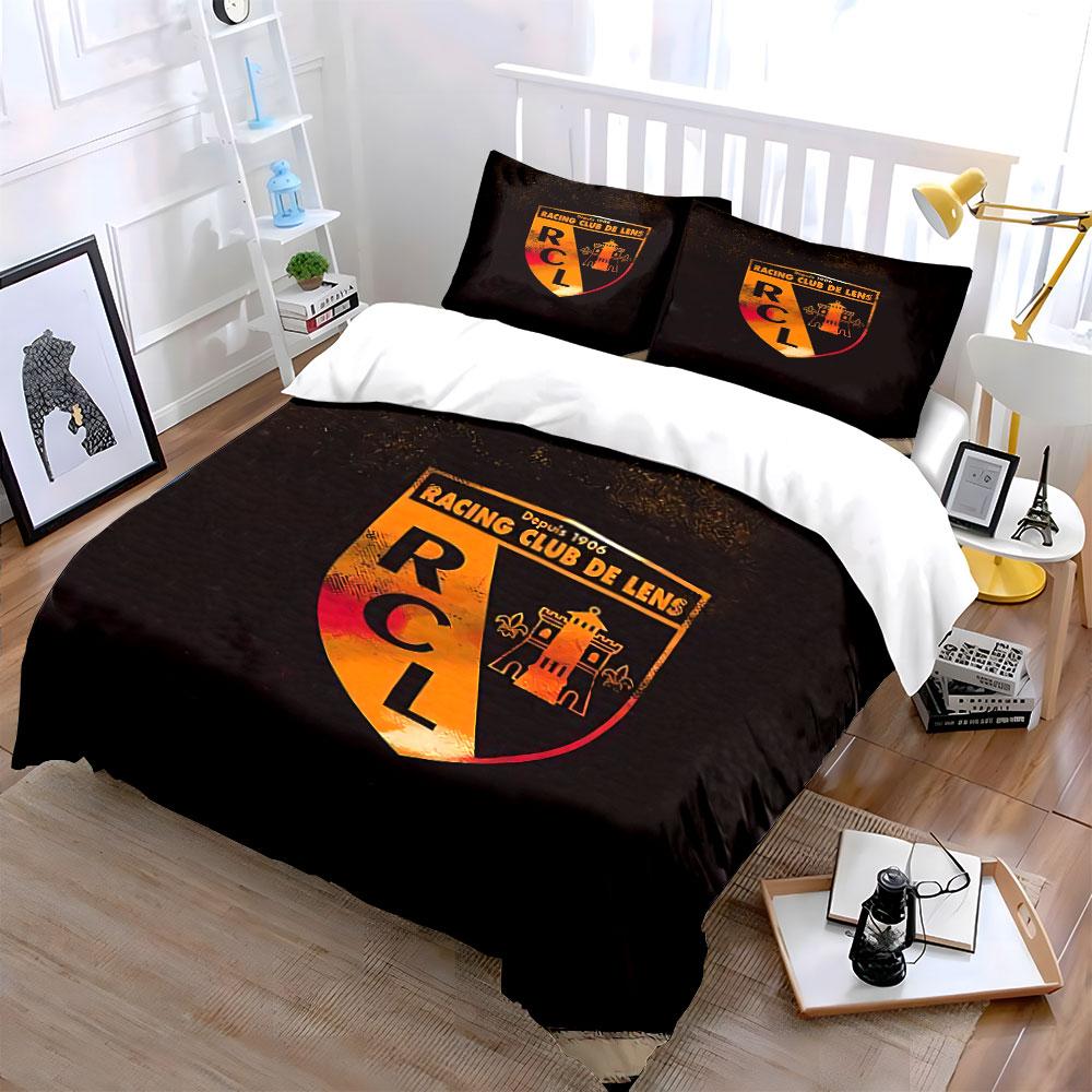 Racing Club De Lens Bedding Set Bedding Duvet Cover Set Duvet Cover Pillowcases (1 * Duvet Cover 2 * Pillowcases, Without Duvet Insert)