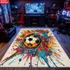 Graffiti Soccer Print Large Room Carpet Non Slip Cartoon Kids Bedroom Living Room Floor Mat Home Decor Children's Play Carpet