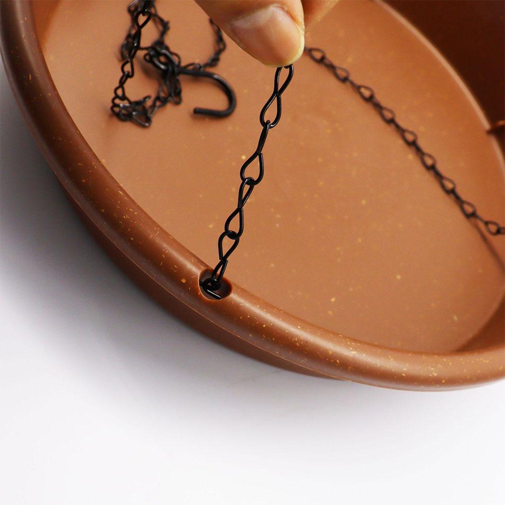 Bird Feeder Bath Tray Hanging Style Water Drinker Large Capacity Food Feeding Trays Pet for Patio Backyard Decor