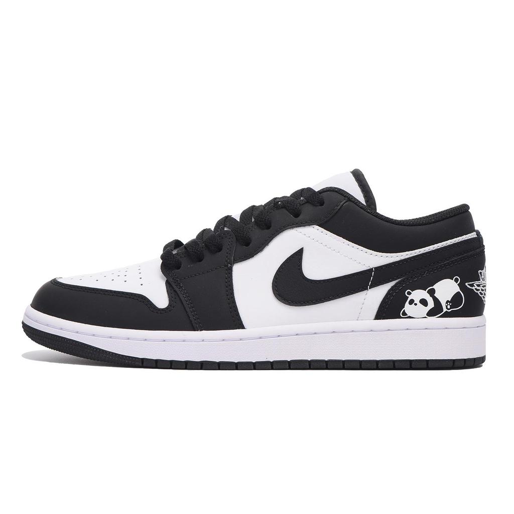 Jordan Air Jordan 1 Low Cushioning Slip Resistant Low Top Vintage Basketball Shoes Men's Black White 553558-132(SBOX)