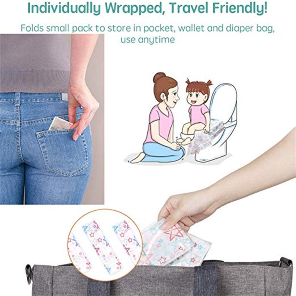 Disposable Toilet Seat Covers Public Restrooms, Extra Large Full Cover 20 Packs