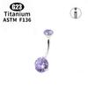 1/5Pcs ASTM F136 Titanium Banana Bend Sexy Belly Button Rings 5A CZ 14G Internal Thread Navel Ring Piercing Barbell Body Jewelry