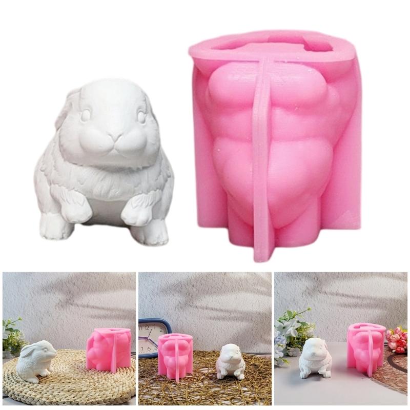 3D Hasenformen Gussformen Gipsformen Tier Silikonform Epoxidharzformen Ornamentformen Gussformen