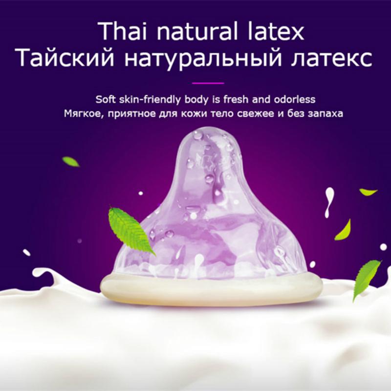58pcs Condoms for Man Delay Small Size 49mm Natural Latex Spike Dotted Condoms Sex Products