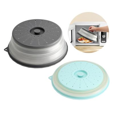 Microwave Cover For Food, Collapsible Microwave Splatter And Plate Covers Easy Grip Lid And Food Strainer Dishwasher Safe