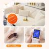 Thick Plush Striped Winter Sofa Cushion - Non-Slip, Soft, Imitation Rabbit Fur
