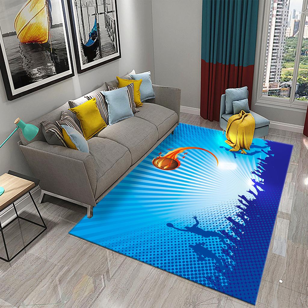 Basketball Pattern Carpet Home Decor Large Area Rugs for Teen Boys Playroom Bedroom Non-slip Floor Living Room Sofa Floor Mats