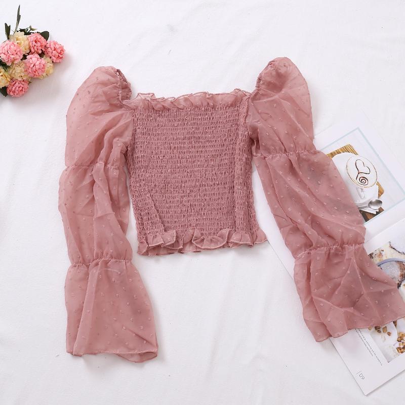 Buy Women Off-shoulder Crop Tops Lolita 