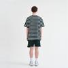 CODE I'M Authentic Logo Print Wgn Striped Oversized Short Sleeve Tee