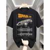 Unisex Casual Printed T-Shirt (Space Eagle Transport Plane Design) — Black Unisex T-Shirt Crew Neck R