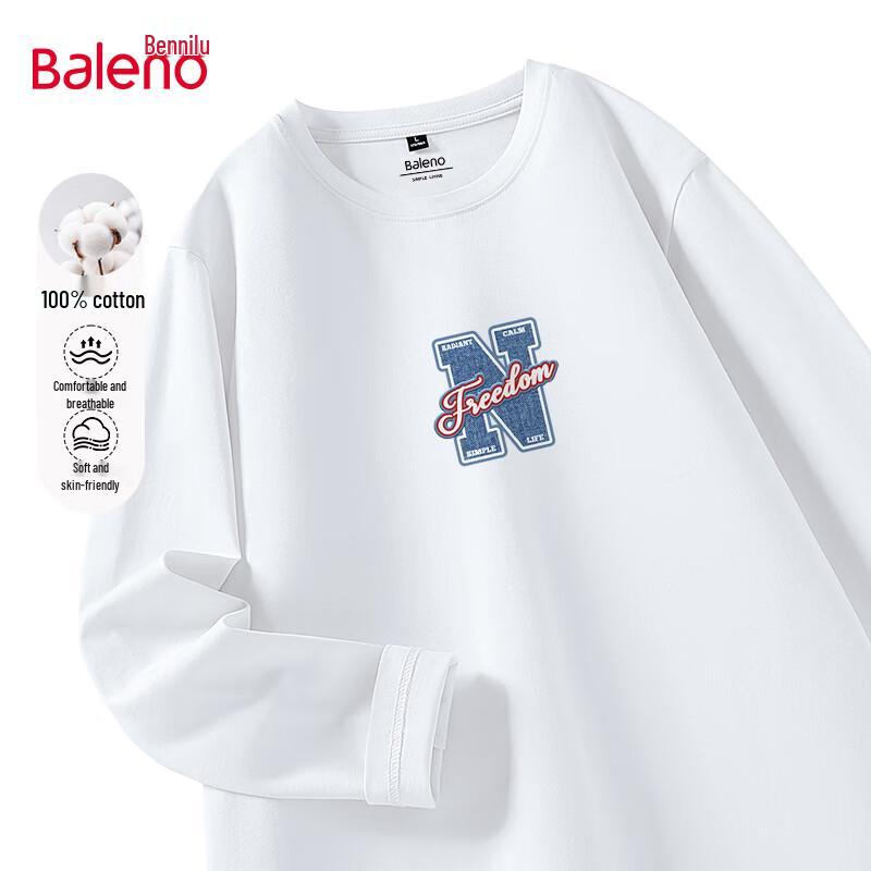Baleno Men s Heavyweight Long Sleeve Round Neck T-shirt M