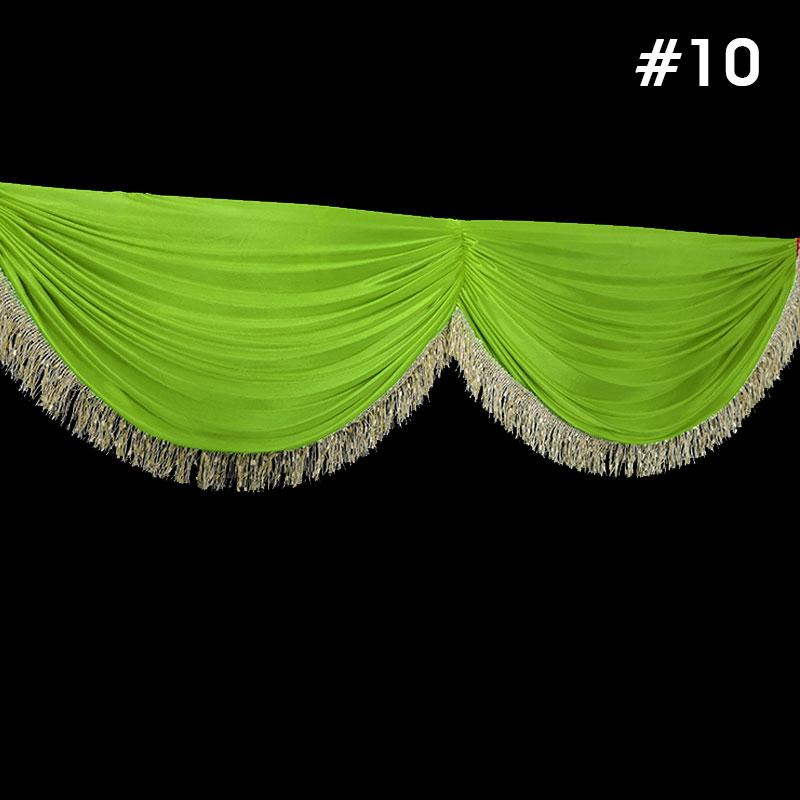 5M Wedding Party Background Drapes Valance Panel Hotel Backdrop Curtain Swag Stage Decor Curtain Head Drapery Ice Silk Swag