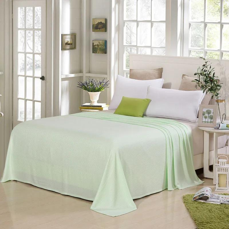 Sommerkühlende Bambusfaserdecke, dünne, atmungsaktive Überwurfdecke für Bett, Sofa, Reise, kariert, Klimaanlage, Steppdecke, Baby, Erwachsene