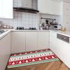 Christmas Kitchen Anti-slip Mat Carpet Flannel Doormat