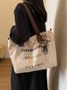 Canvas Tote Bag Womens Casual Large Capacity Shoulder Handbag For School And Daily Use