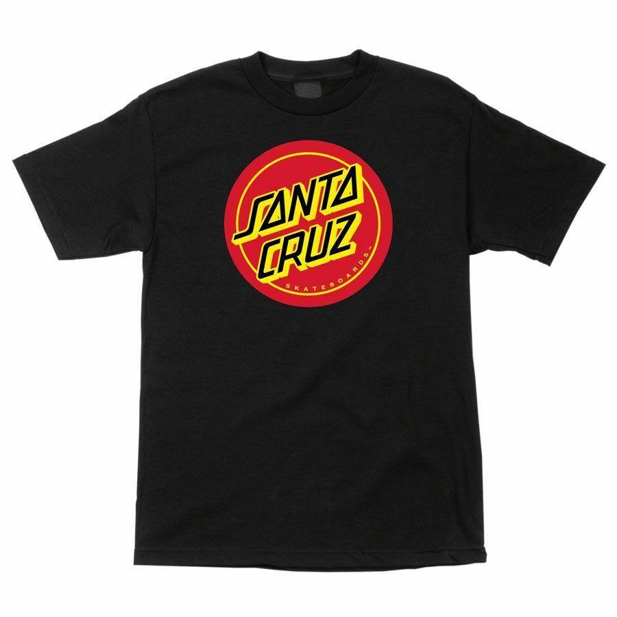 Santa Cruz CRUZ DOT Skateboard T Shirt BLACK w/RED Dot S