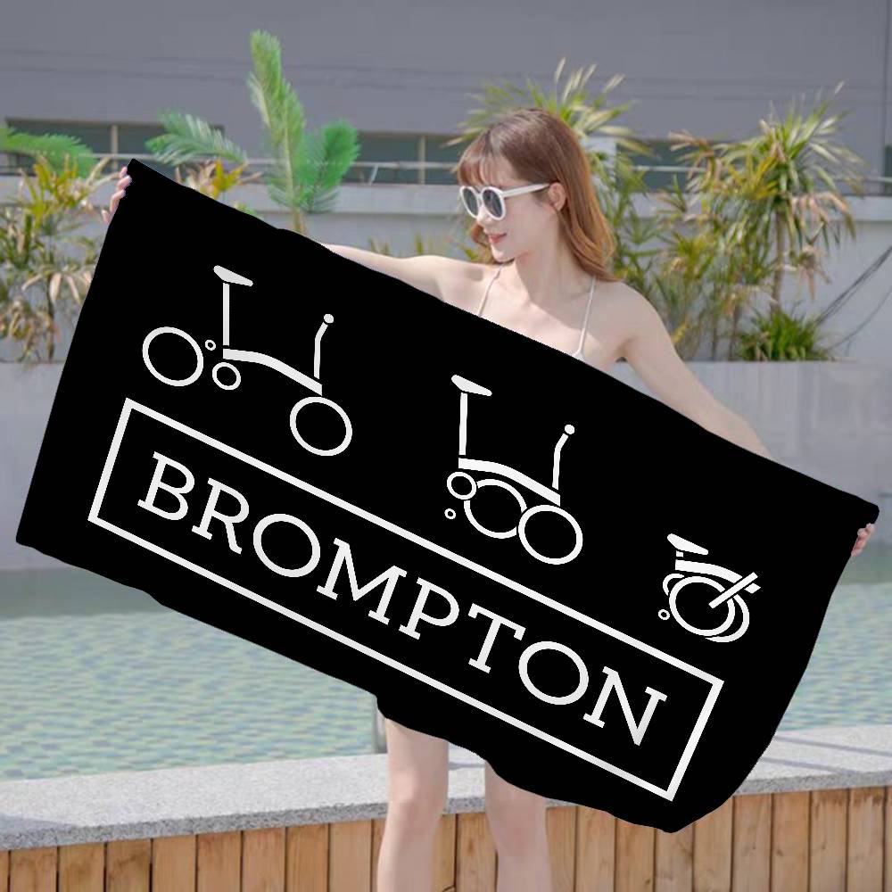 Abstract Art Bicycle Brompton Microfiber Beach Towel Absorbent Quick dry Soft Yoga Swimming Resort Mountain Climbing Towel