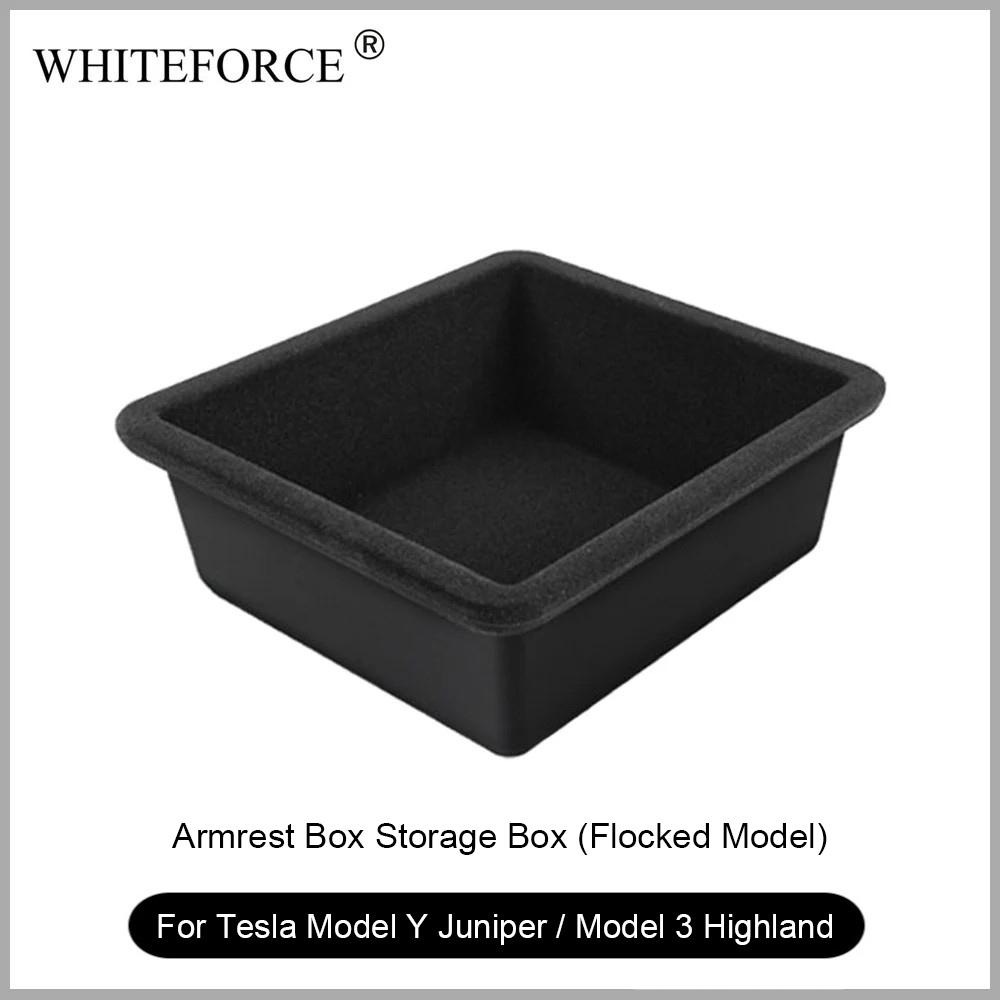 For Tesla Model Y Juniper Storage Box Center Armrest Hidden Box Model 3 Highland Center Console Organizer Tray Armrest Cubby