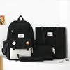 Four-Piece Backpack Set Student Schoolbag Stitching Contrast Color Campus Backpack Large Capacity Backpack for Primary and Secondary School Students