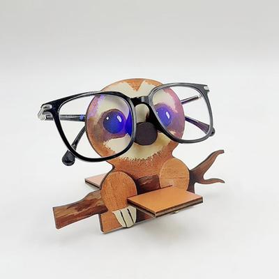Wooden Eyeglasses Holder Creative Animal Shape Eyes Glasses Display Stand Sunglasses Holder Home Office Desktop Decor