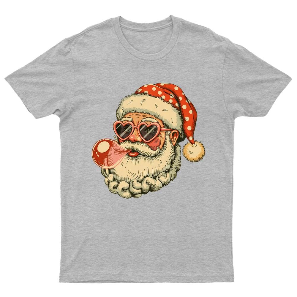Cool Santa Claus Heart TShirt Unisex Gift Retro Seasonal Funny Xmas Unisexs a