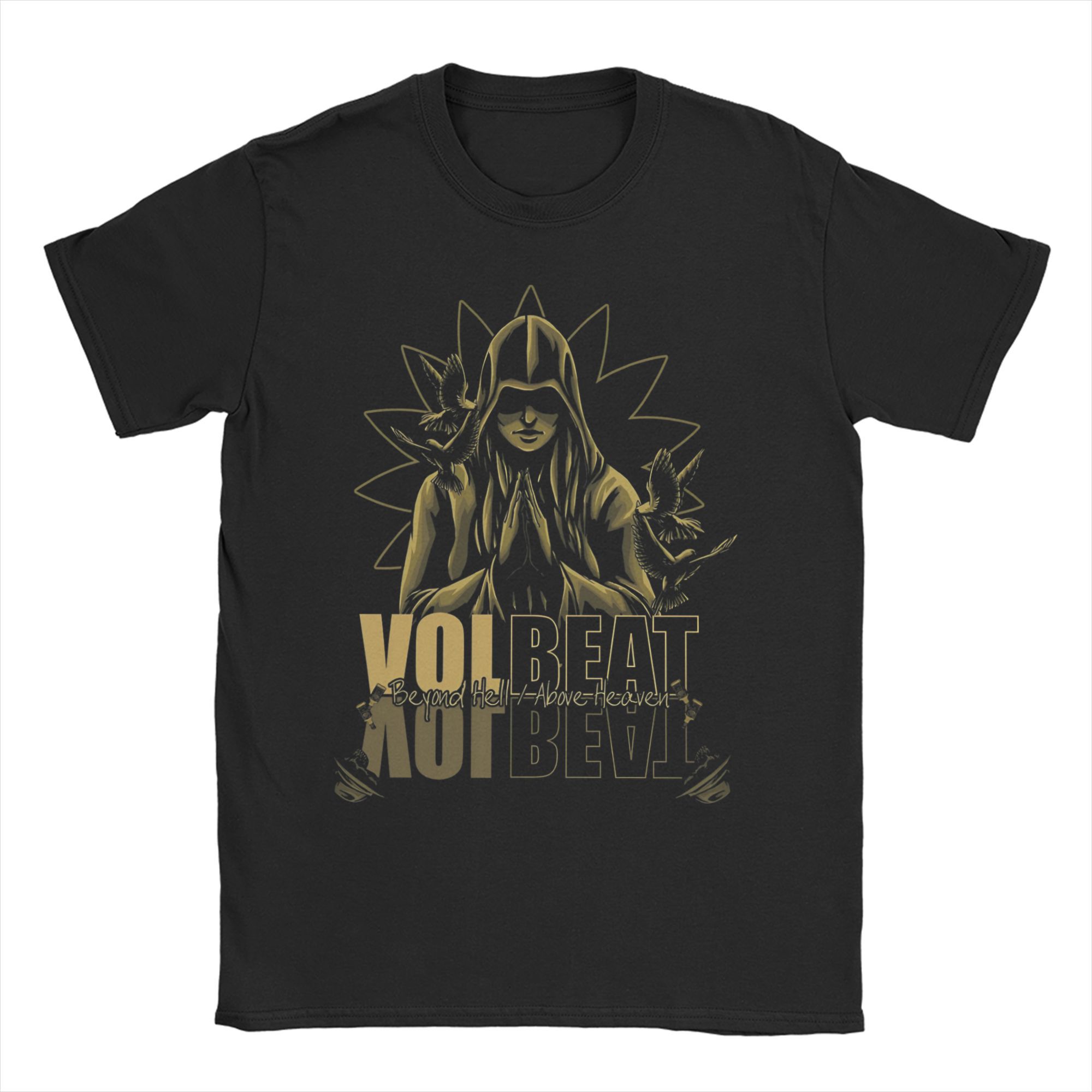 Мужская Женская Футболка VOLBEATS Тур Металлическая Музыка Хлопковая Одежда Новинка Короткий Рукав Круглый Вырез Футболка Летняя Футболка 3XL
