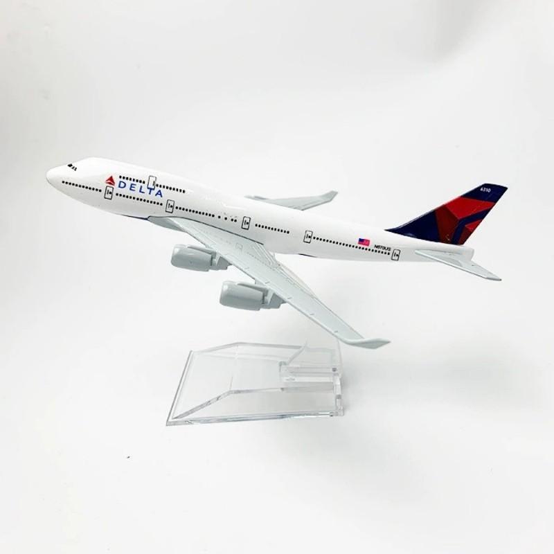 B747 Delta Air Lines 16см Масштаб 1/400 Модель самолета из литого сплава Серия 747 Самолет Коллекционная игрушка Авиация