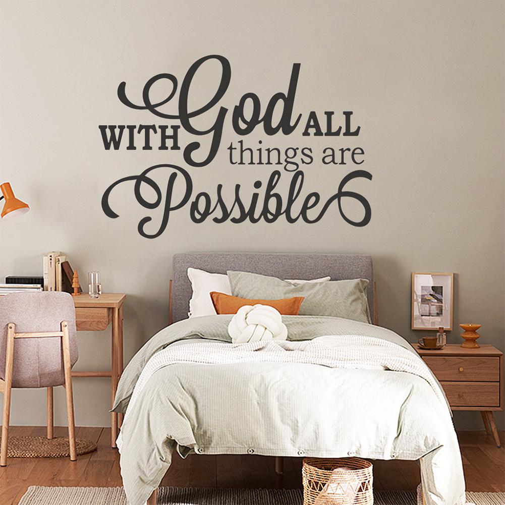 English Letter Inspirational Wall Stickers Self-adhesive Wall Decals For Bedroom Living Room Decoration