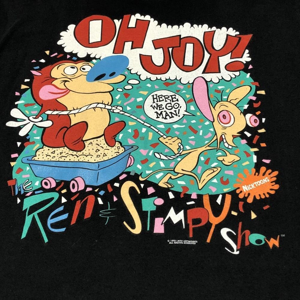 The Ren And Stimpy Show Oh Joy Tshirt Unisex Cotton Tee All Sizes Unisex T-Shirt XXXL