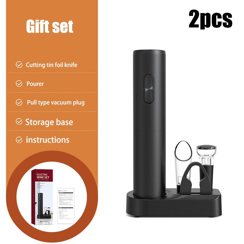 Electric Bottle Opener Household Wine Set Driver Red Wine Automatic Electric Bottle Opener With Charging Base Wine Lover Kitchen